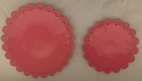 Pink cake stands - pink, two