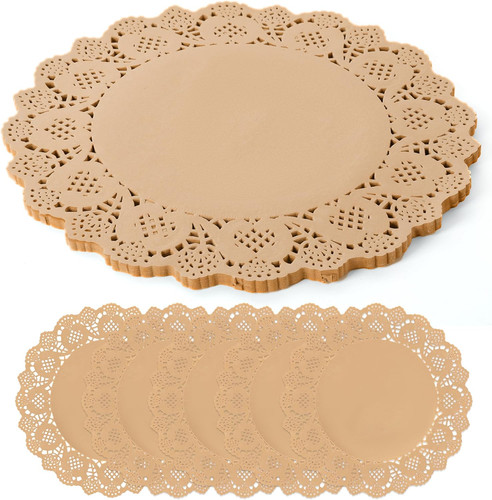 100 pack inch round kraft - round,