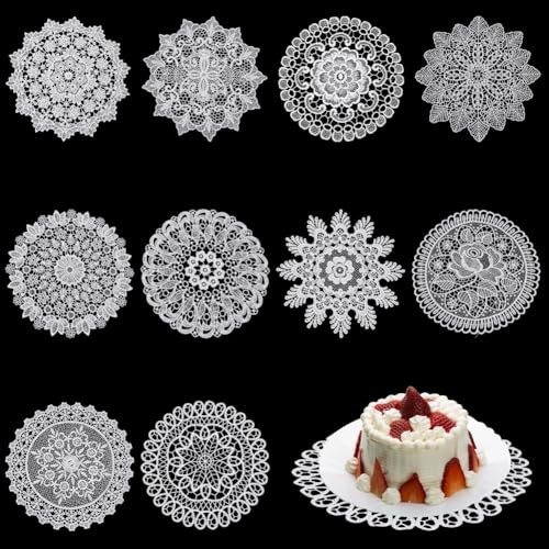 20pcs lace doilies round - 20pcs,