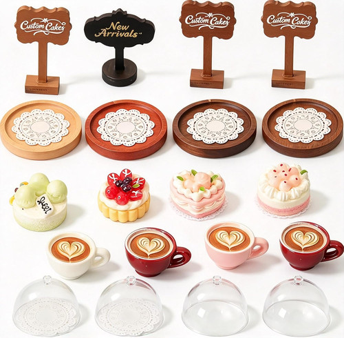 Miniature bakery display - display, set